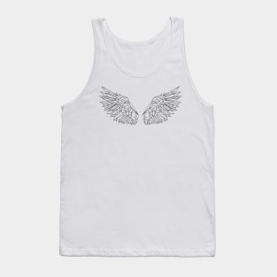 Polygonal Wings on White Background Tank Top